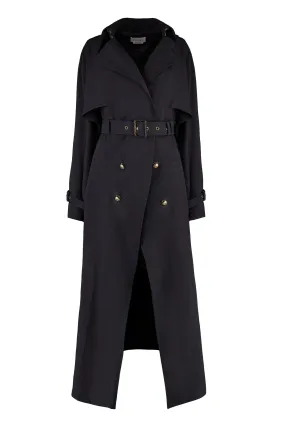 Alexander McQueen Trench coat in lana e cotone