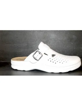 ciabatte fly flot bianco con fibbia 82009