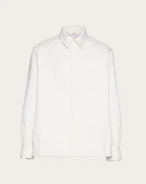 GIACCA CAMICIA IN CANVAS DI COTONE CON MOTIVO TOILE ICONOGRAPHE