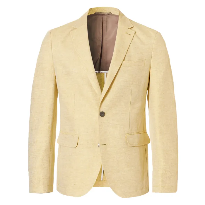 Giacca sciolta Weis in misto lino e cotone Giallo