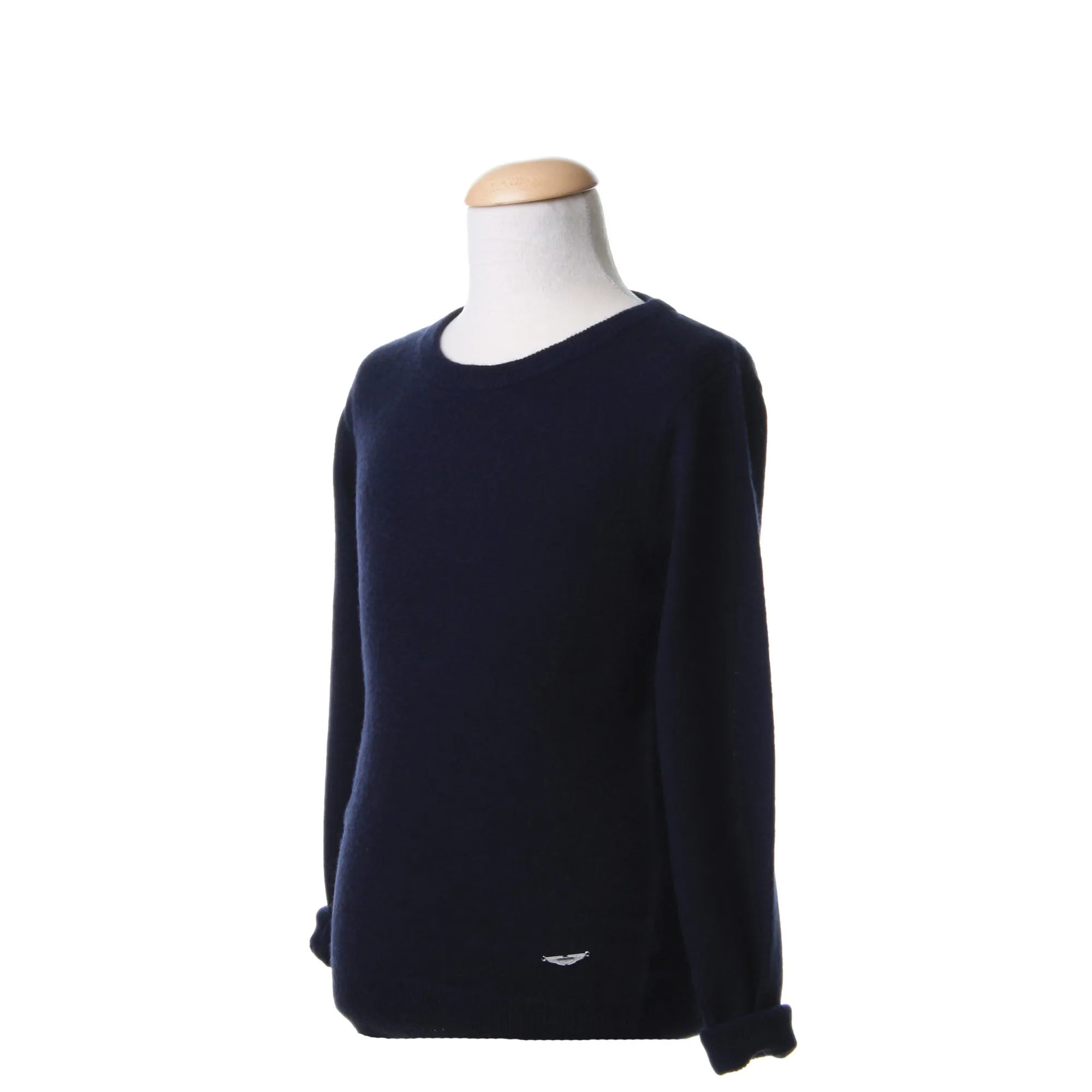 Maglia Girocollo In Lana Blu Navy Teen