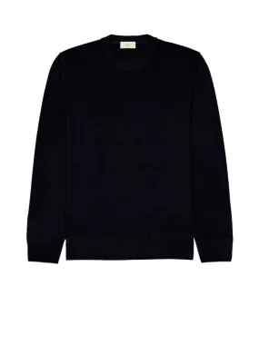 Navy blue crew neck sweater