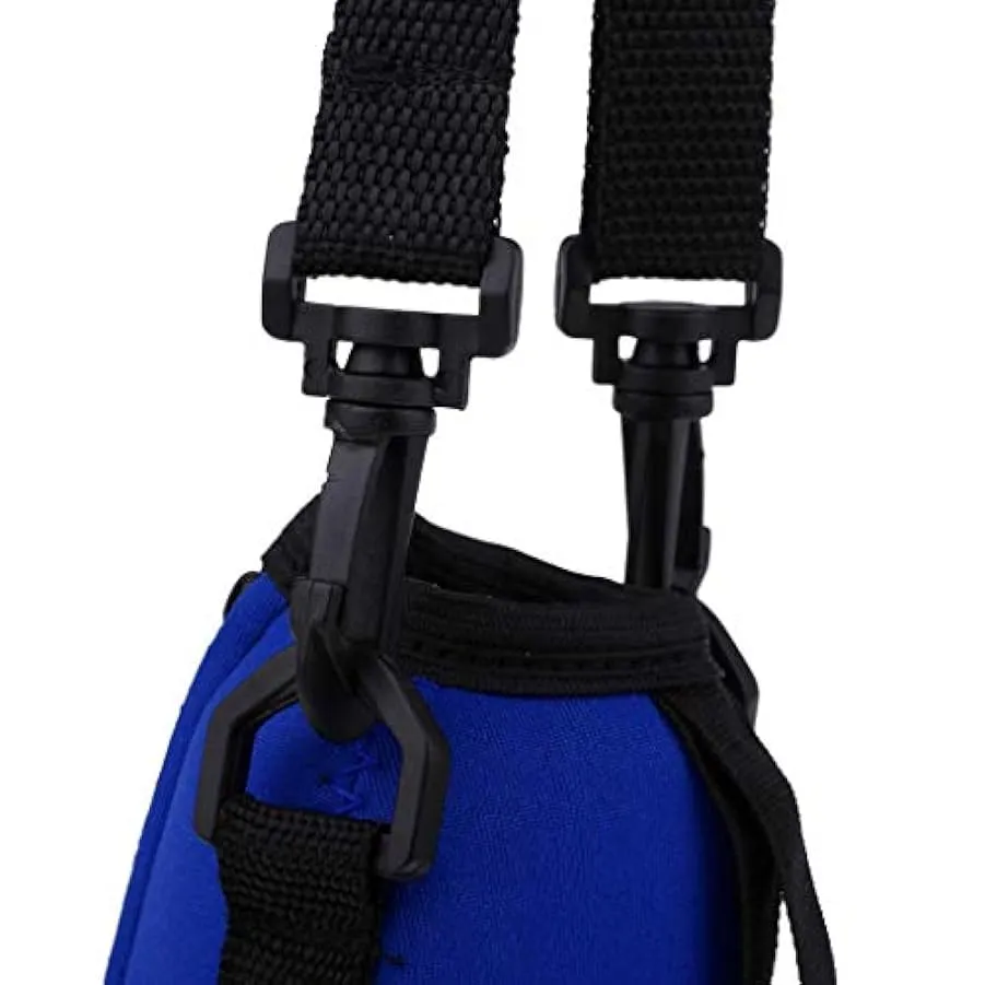 Portabottiglie in neoprene isolato, grande borsa in neoprene isolata, 750 ml, tracolla regolabile blu 200341691