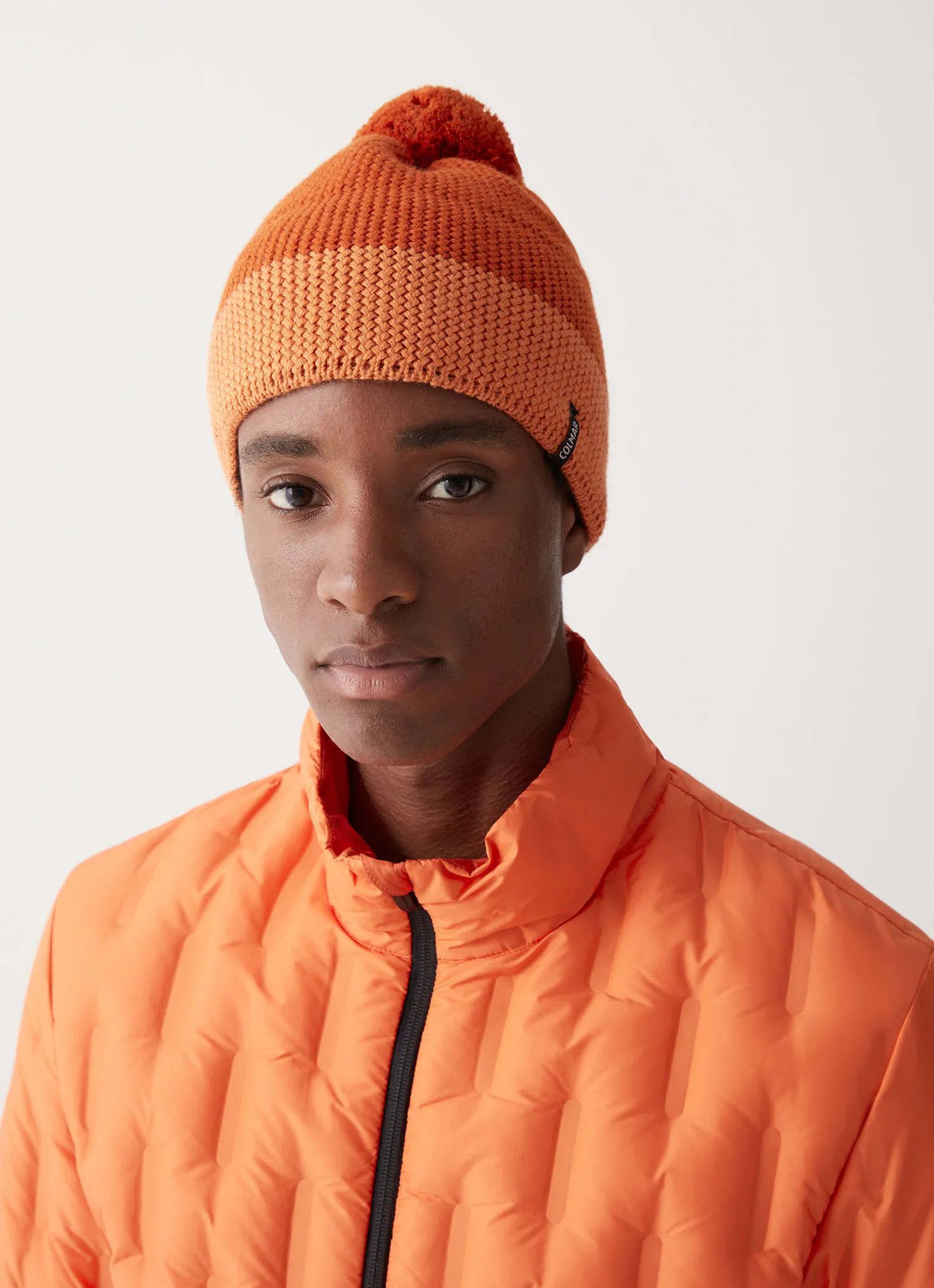 Two-tone wool-blend hat